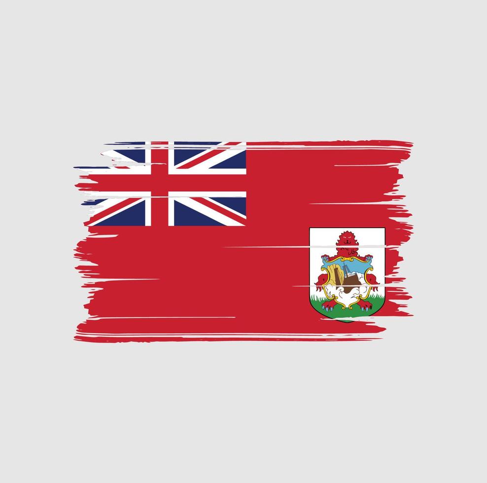 bermuda flaggborste. National flagga vektor