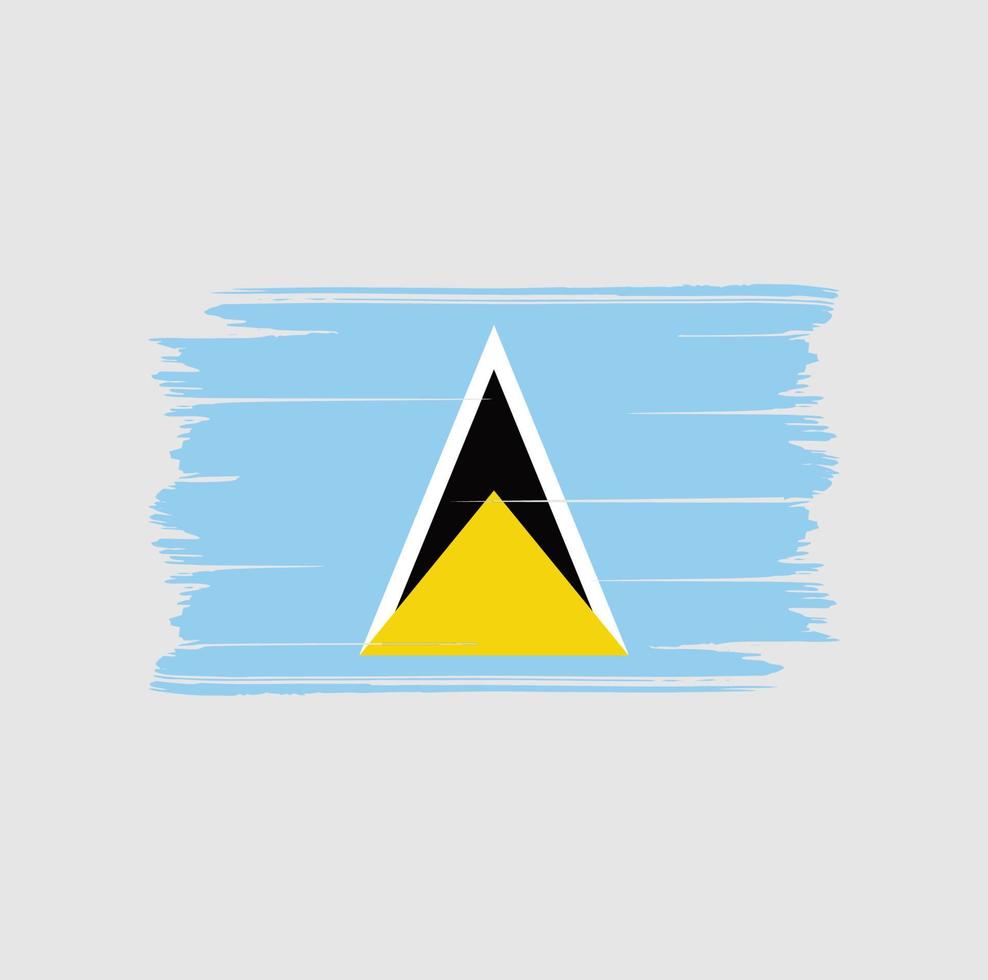 saint lucia flagga borste. National flagga vektor