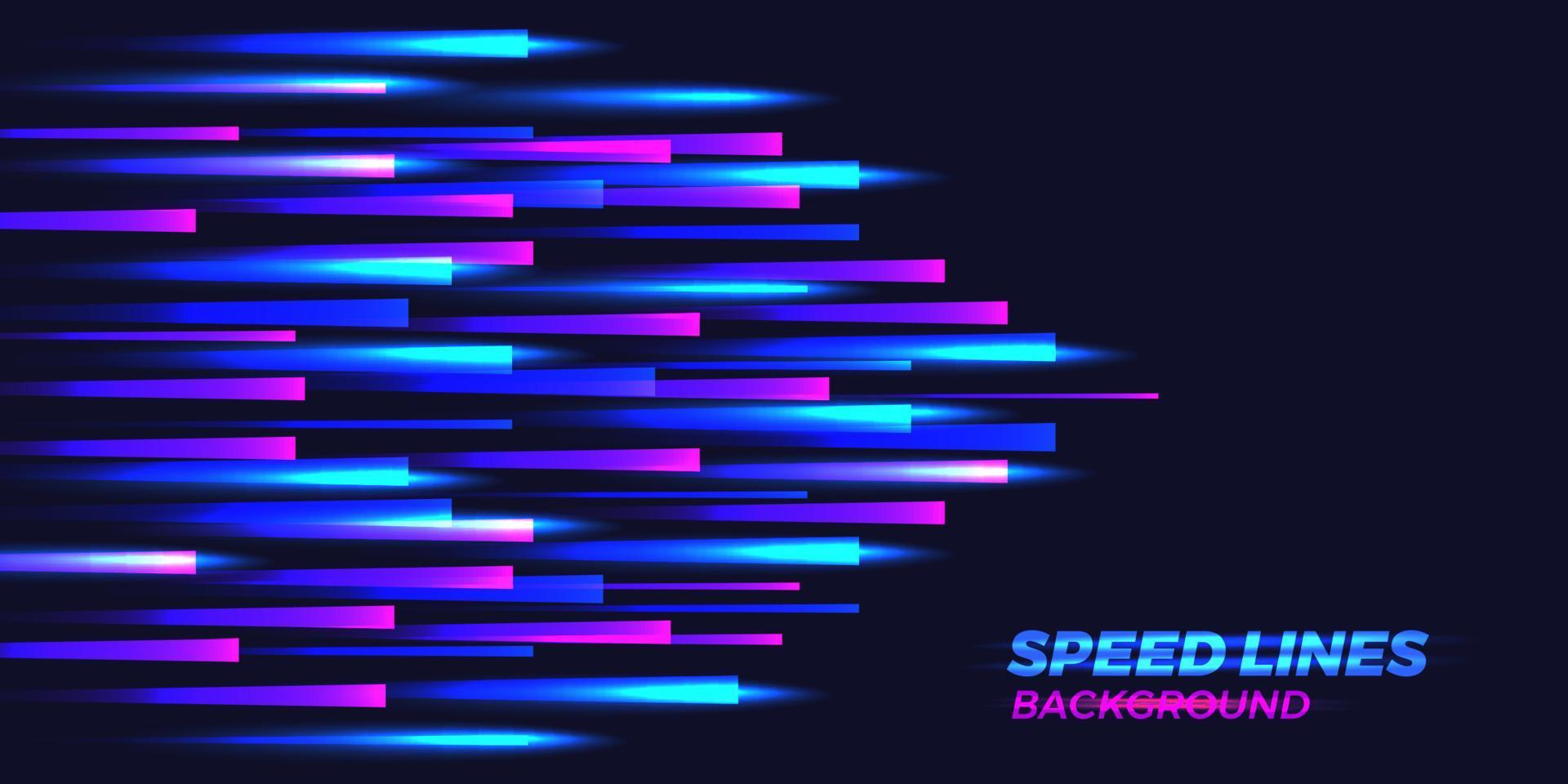 moderner luxus-neonstrahl-blaulicht-burst-geschwindigkeitslinien abstrakter hintergrund für den rennsport vektor