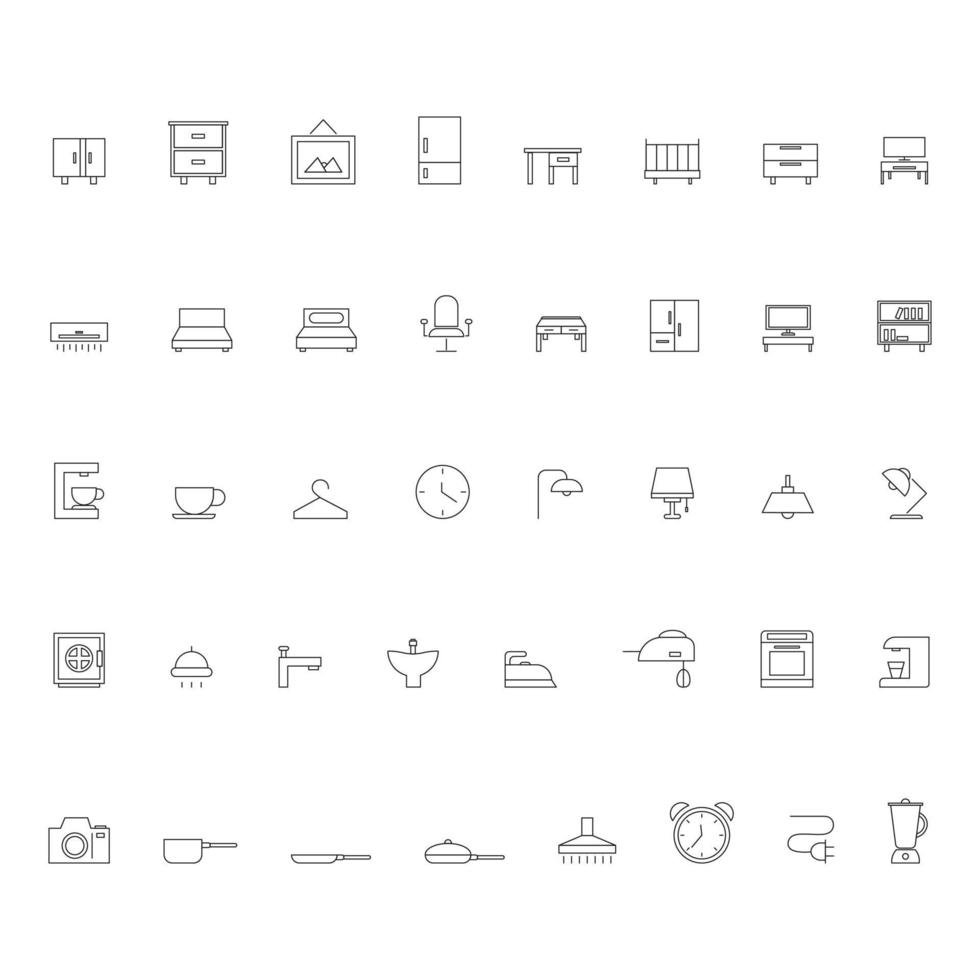 hushållsmöbler ikon för webbplats, symbol, presentation vektor