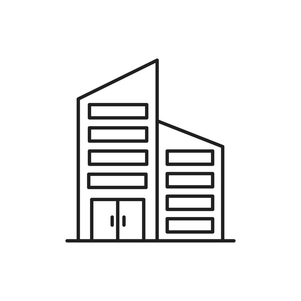 Gebäudebüro-Icon-Linie für Website, Symbolpräsentation vektor