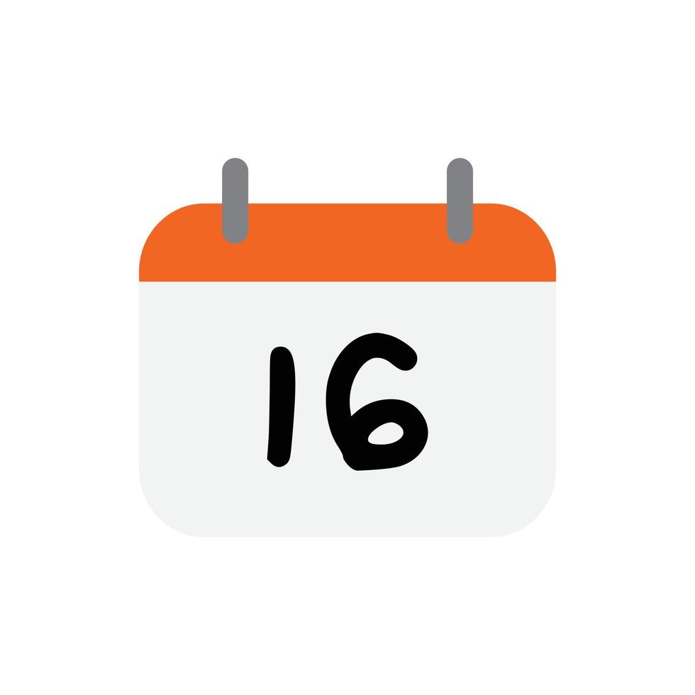 Vektorkalendertag 16 für Website, Lebenslauf, Präsentation vektor