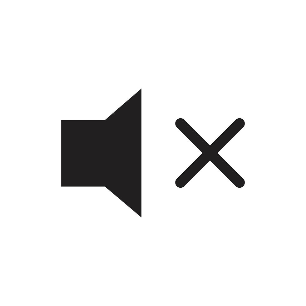 Symbol für die Stummschaltung des Lautsprechers für Website, Präsentation vektor