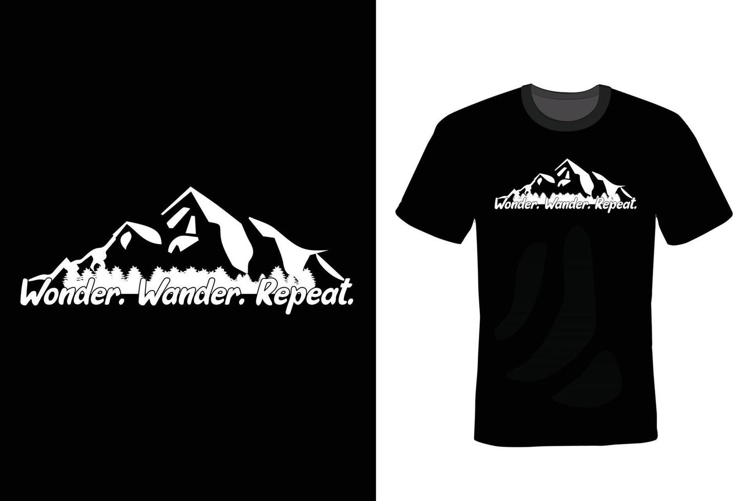 Wander-T-Shirt-Design, Vintage, Typografie vektor