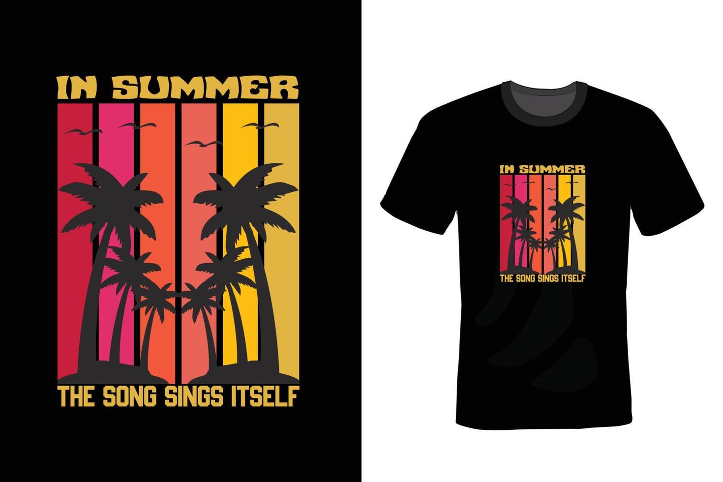 sommar t-shirt design, vintage, typografi vektor