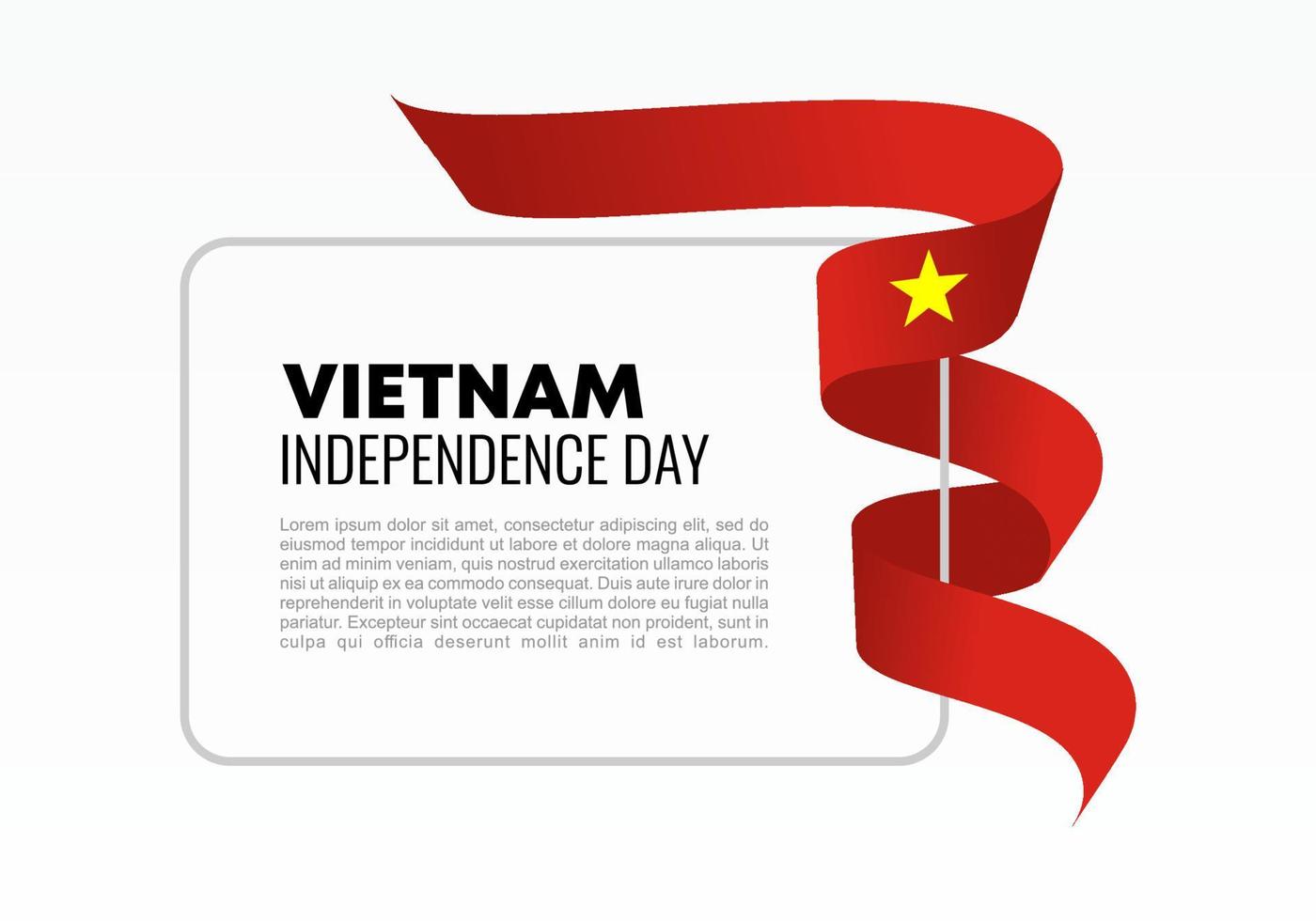 Vietnams självständighetsdag för nationellt firande den 2 september. vektor