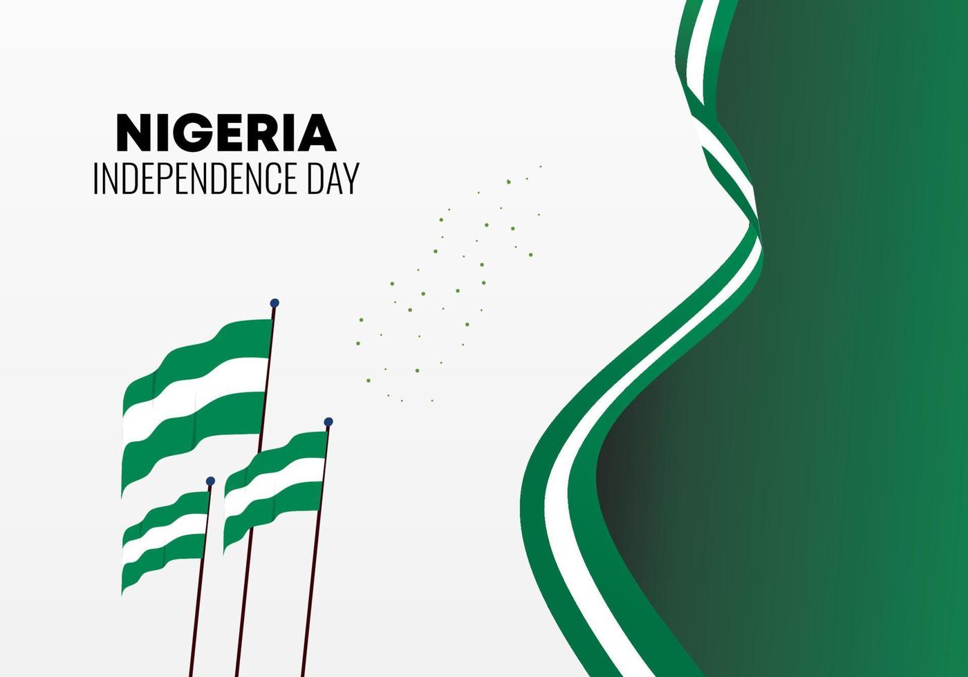 nigeria självständighetsdagen bakgrund för firande den 1 oktober. vektor