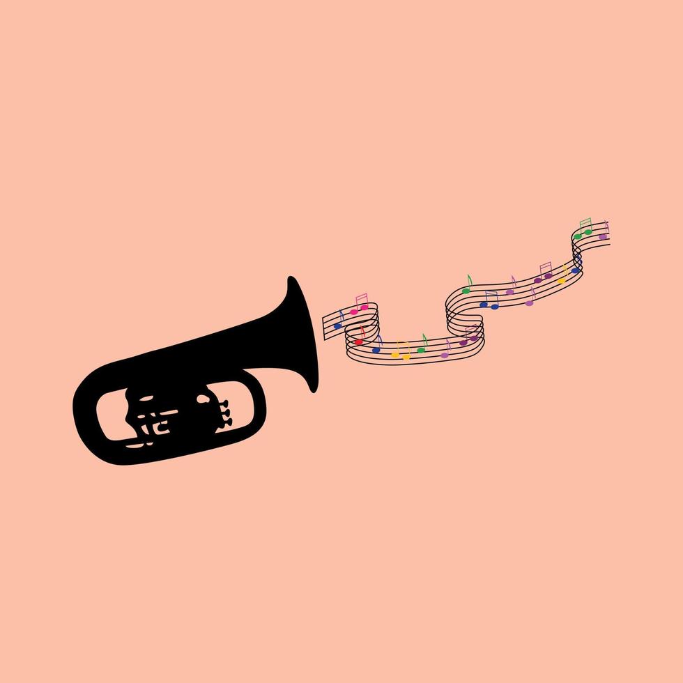 Illustrationsdesign für laute Musikinstrumente vektor