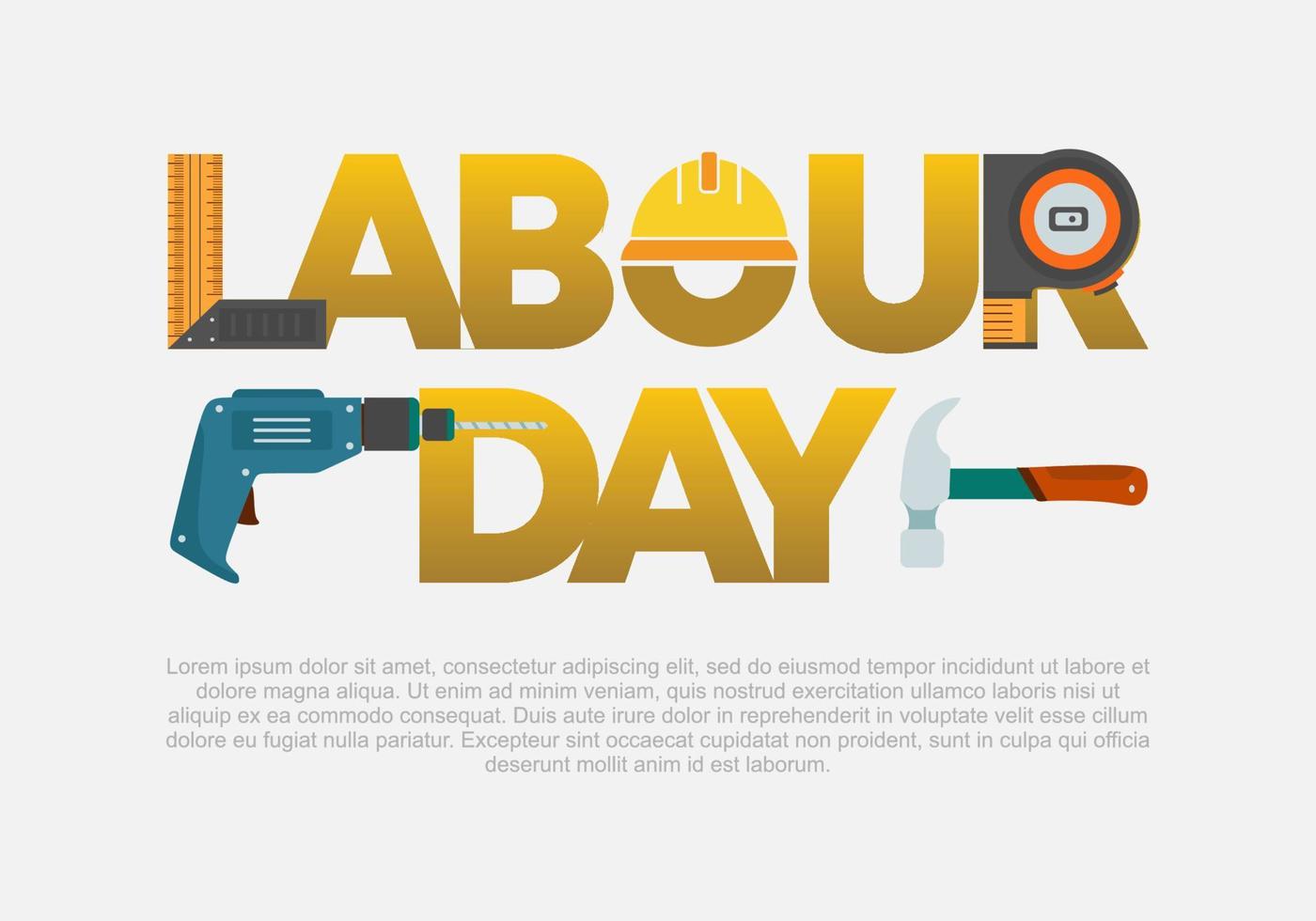 Labor Day bakgrundsbanneraffisch den 1 maj. vektor