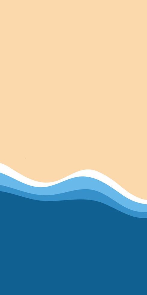 abstrakt bakgrund av blått hav och sommarstrand för banner, inbjudan, affisch eller webbdesign. vektor
