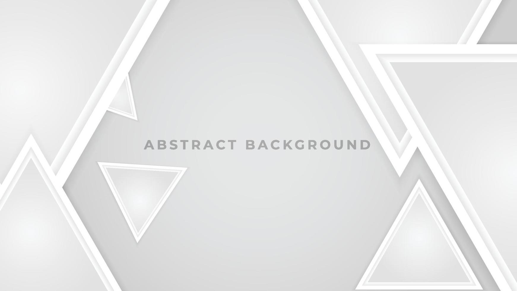 abstrakt vit geometrisk 3d-bakgrund med trianglar. vektor illustration