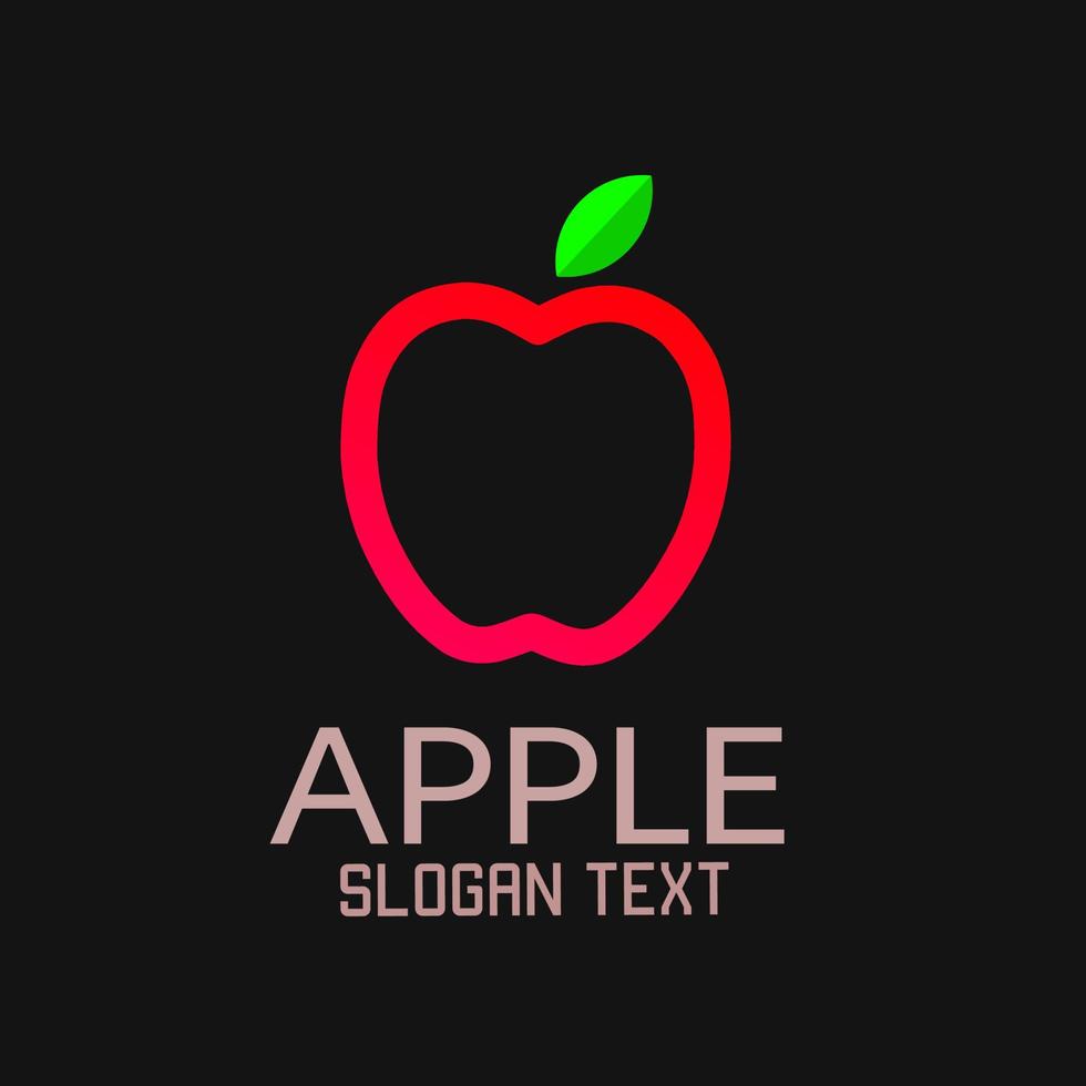 illustration vektorgrafik av mall logotyp apple ikon platt design vektor