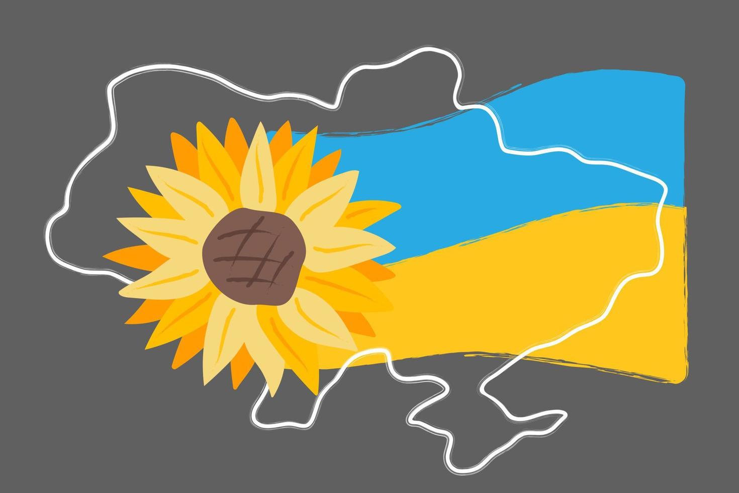 Ukraina fred inget krig koncept vektorillustration. ukrainska flaggan. be för Ukraina. rädda Ukraina från Ryssland. vektor