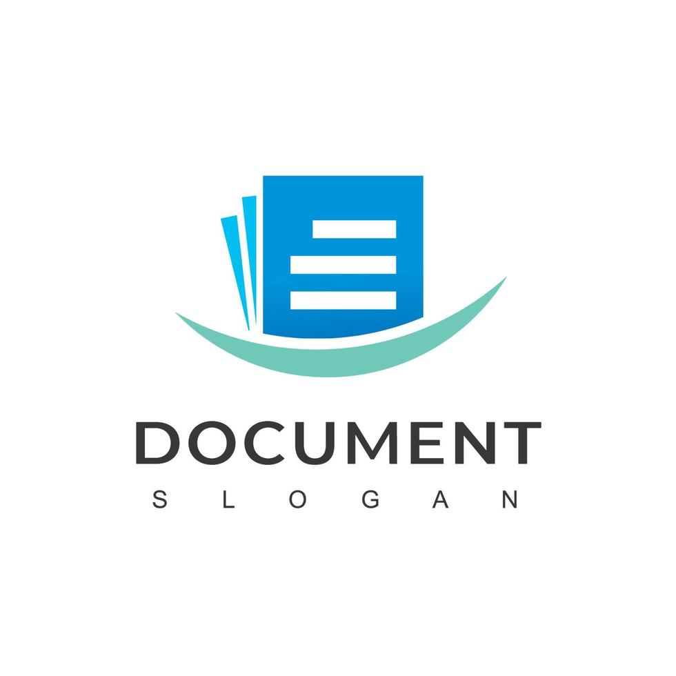 Dokument-Logo-Design-Vektor vektor