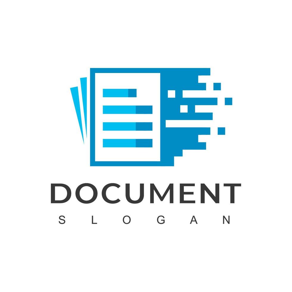 Dokument-Logo-Design-Vektor vektor