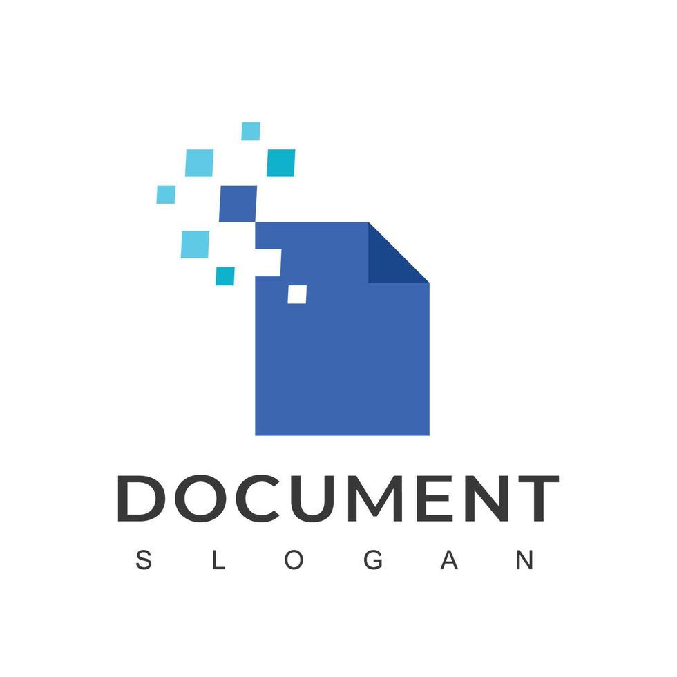 Dokument-Logo-Design-Vektor vektor