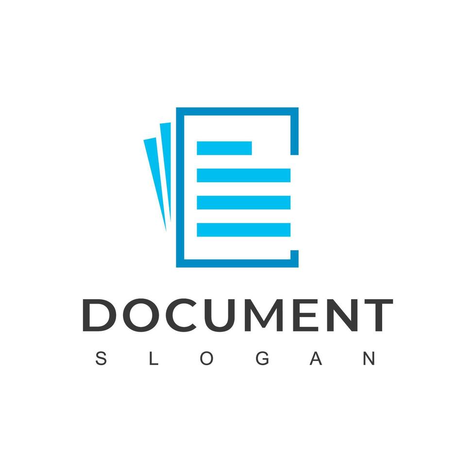 Dokument-Logo-Design-Vektor vektor