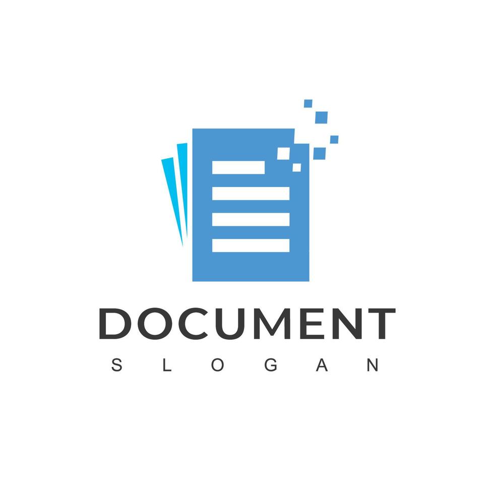 Dokument-Logo-Design-Vektor vektor