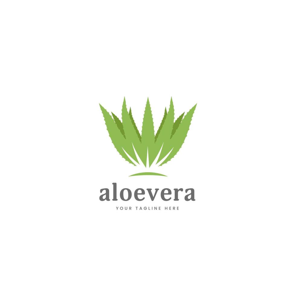 einfacher Aloevera-Pflanzenlogo-Symbol-Symbolvektor vektor