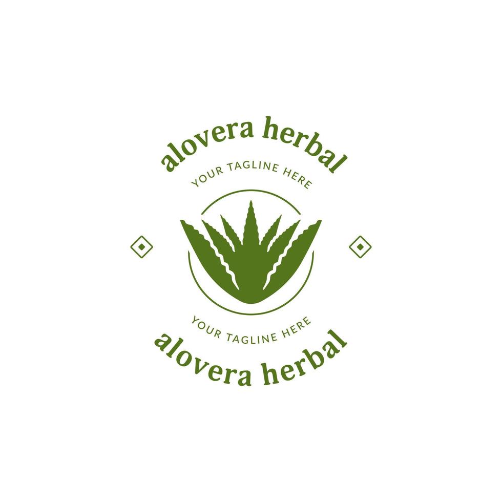 natur kräuterpflanze aloevera einfaches logo symbol symbol vektor