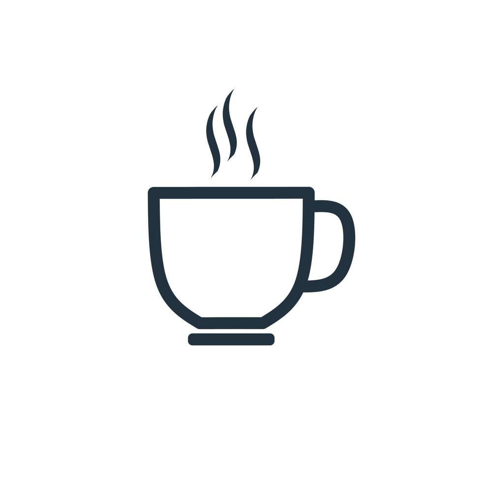 eine Tasse heißen Kaffee-Symbol isoliert auf weißem Hintergrund. Kaffeesymbol für Web- und mobile Apps. Vektor-Illustration vektor
