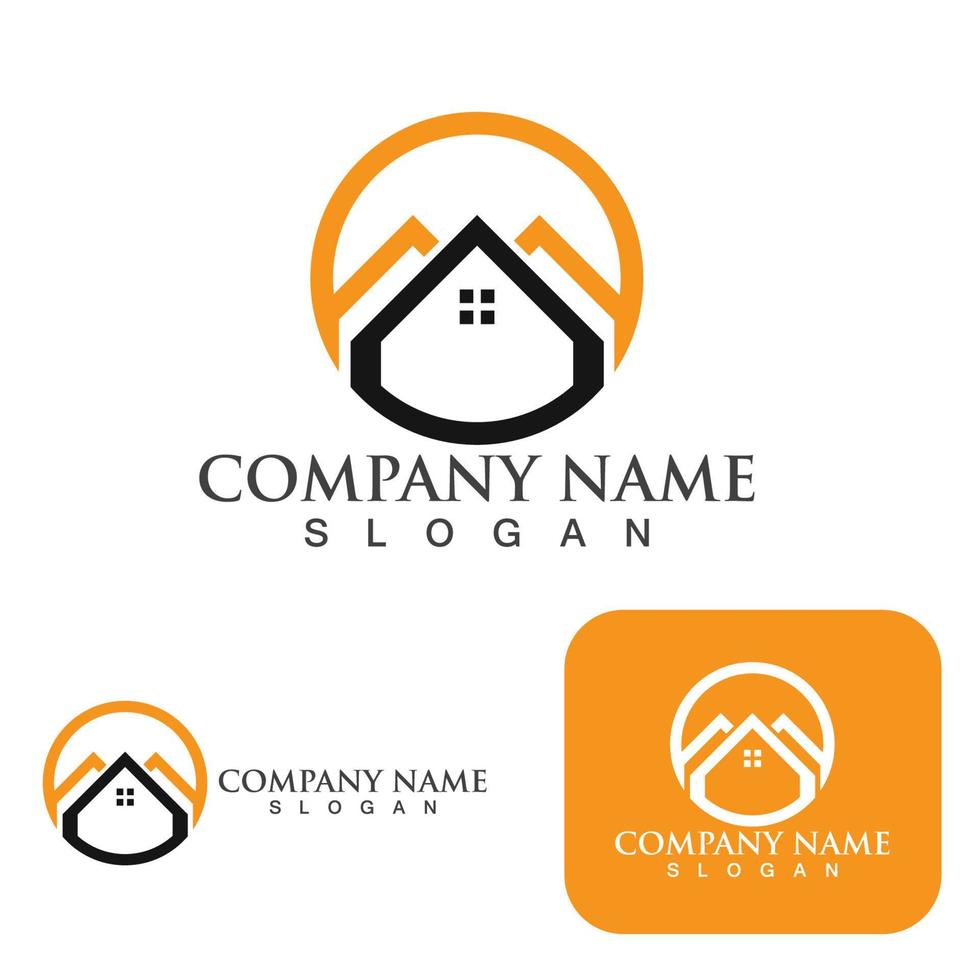 Logo und Symbol für Haus und Gebäude vektor