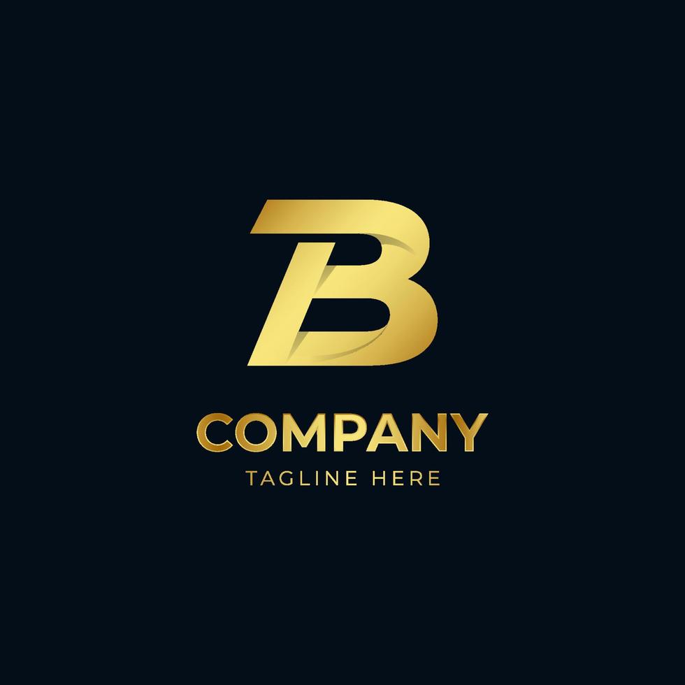 bokstav initial b logotyp mall premium lyx logotyp för företag vektor