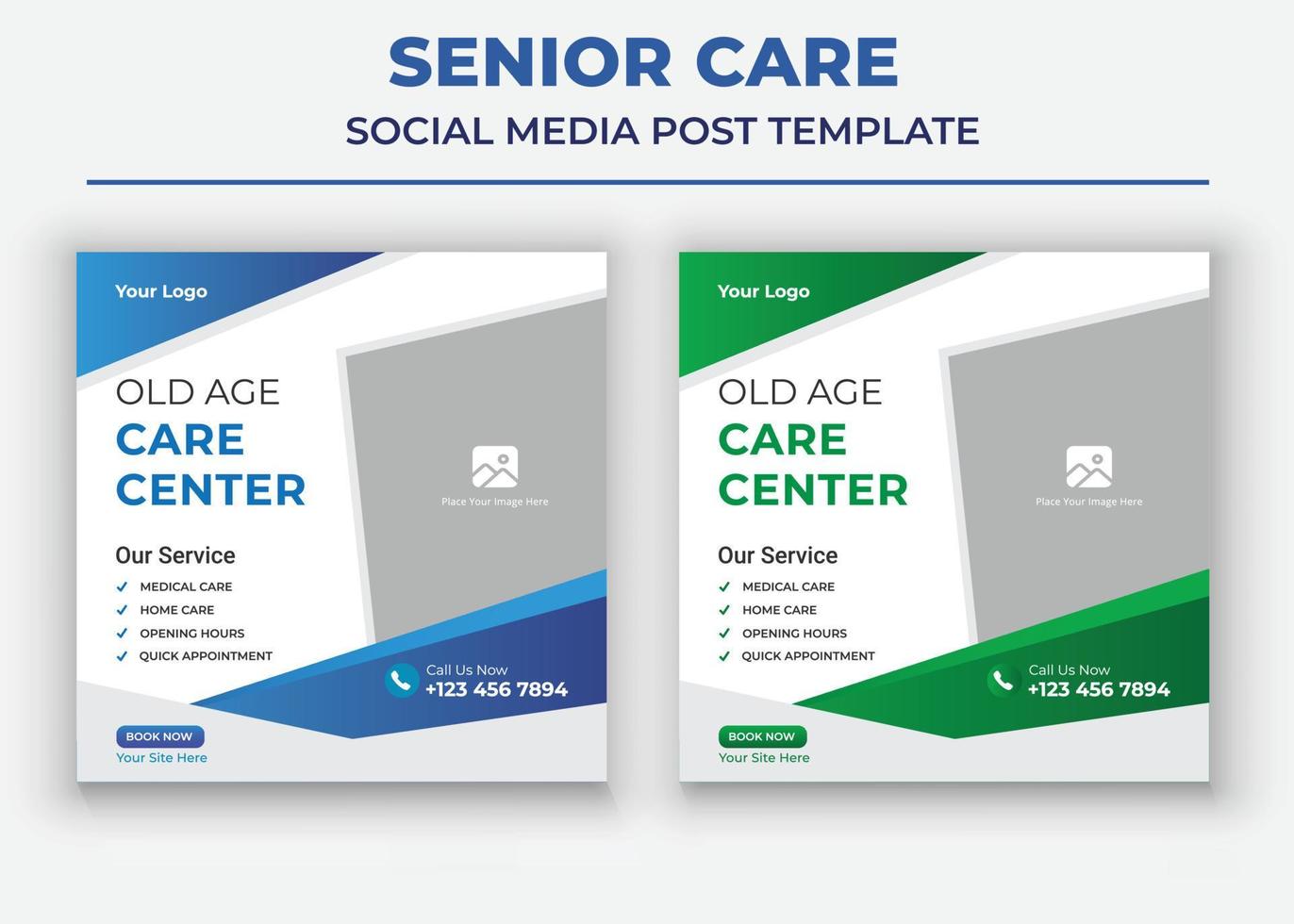 bästa affisch för äldrevårdscentraler, mall för sociala medier för äldreomsorg, mall för sociala medier för hemtjänst vektor