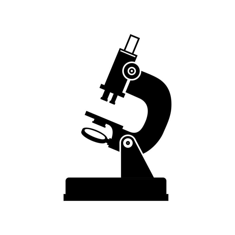Mikroskop-Vektordesign. Mikroskop-Symbol. Vektor-Mikroskop-Symbol kostenloser Vektor. vektor