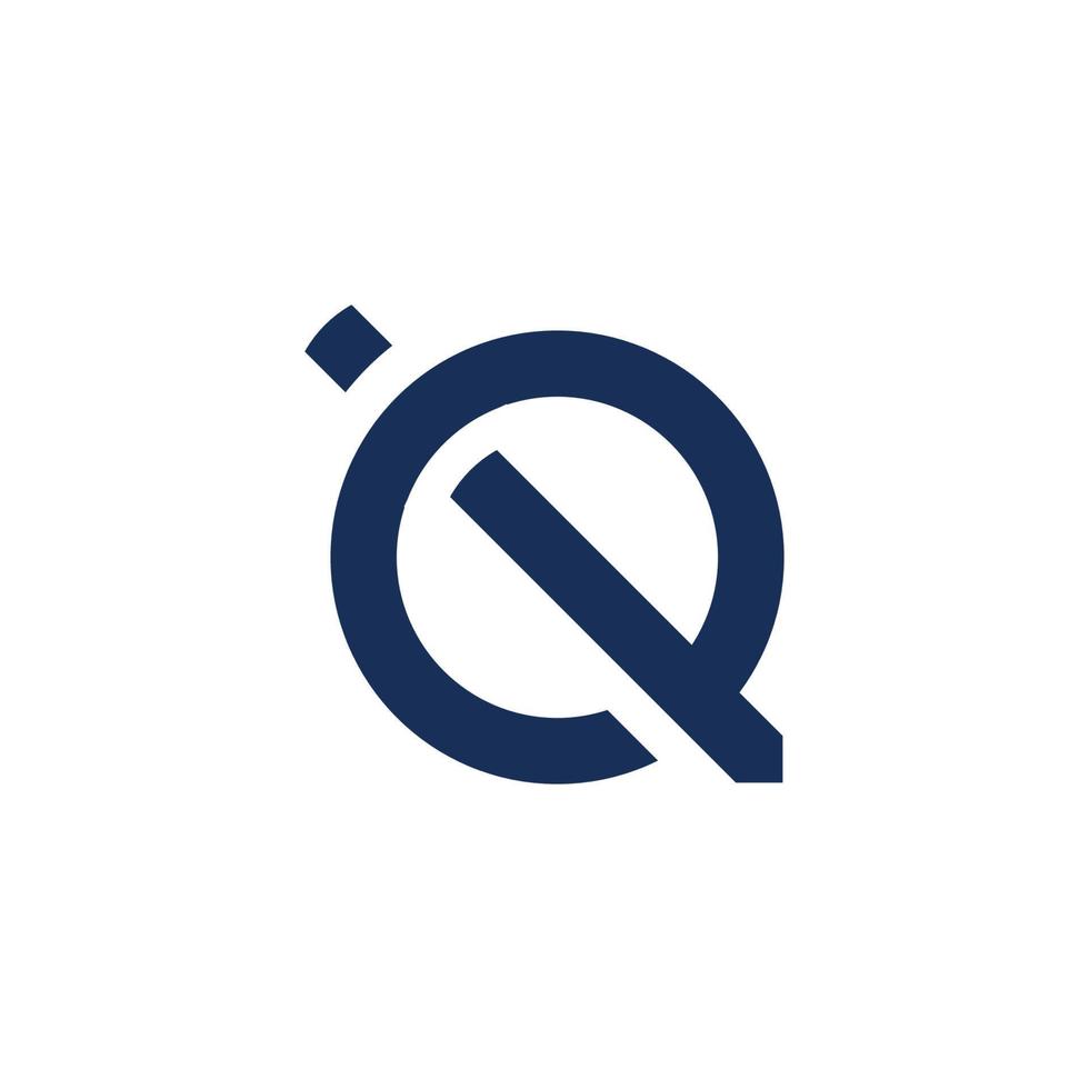 q-Brief mit anfänglichem Logo-Vektorschablonendesign des Bleistifts vektor