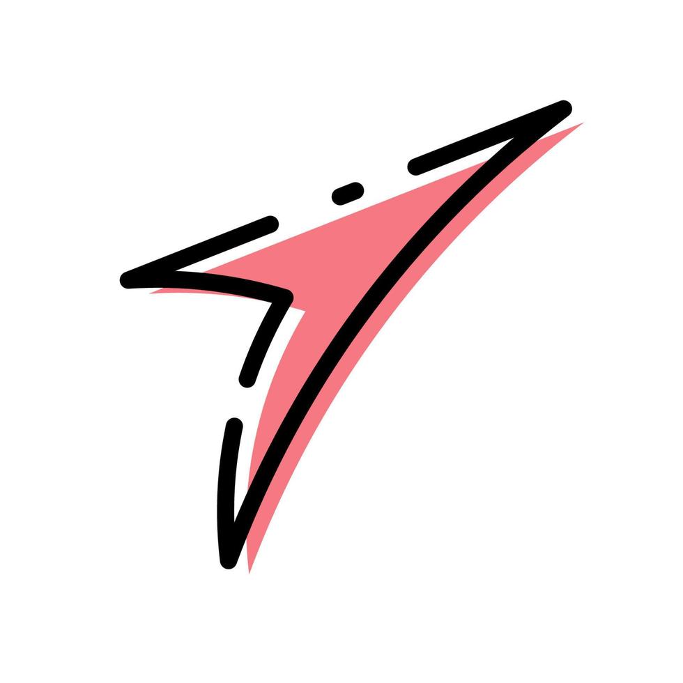 flaches design des niedlichen roten gps-ikonenkarikaturisten für app-etikettenvektorillustration vektor