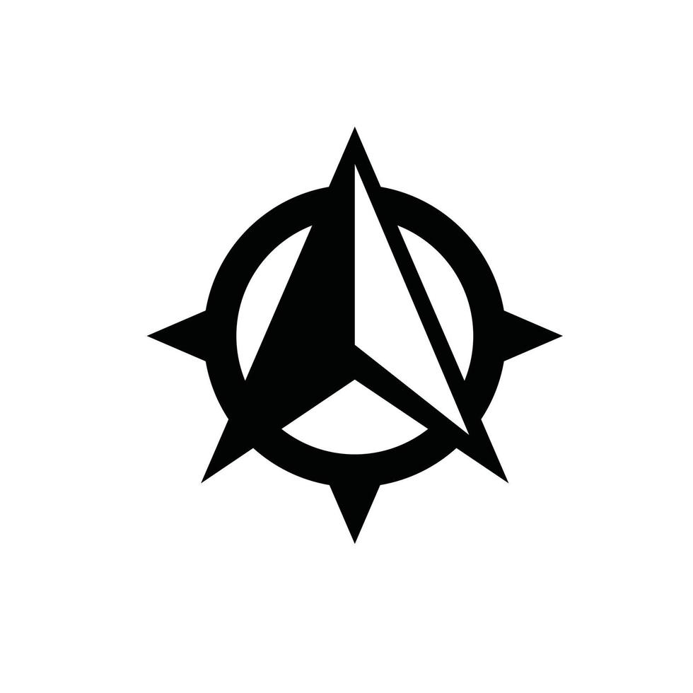 Kompass-Logo. einfaches modernes Kompasssymbol vektor