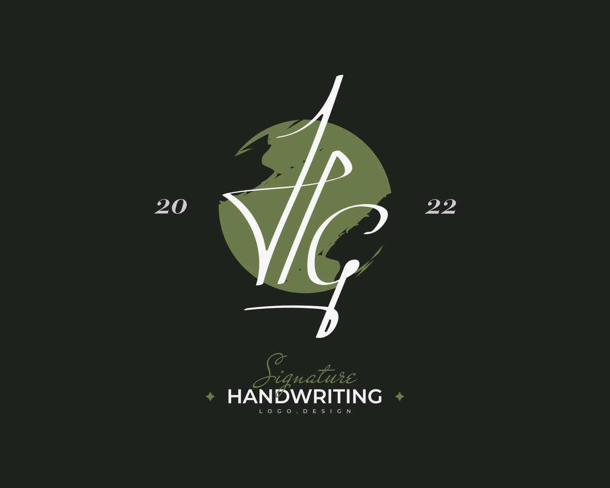 initial h och g logotypdesign i elegant och minimalistisk handstil. hg signaturlogotyp eller symbol för bröllop, mode, smycken, boutique och affärsidentitet vektor