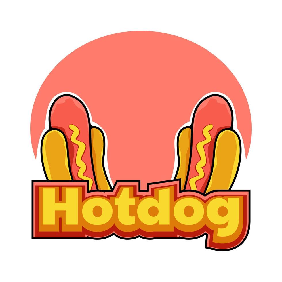 läcker hotdog logotyp formgivningsmall vektor