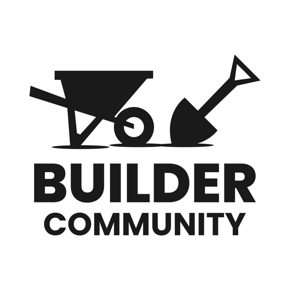 silhouette builder community logotyp formgivningsmall vektor