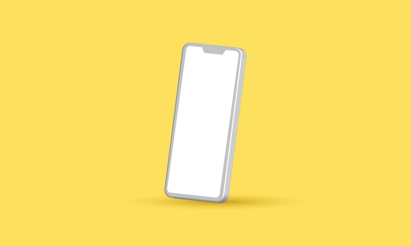 3d minimalistisk modern lermodell för smartphones presentation isolerad på vektor
