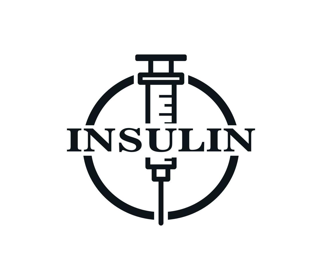 Insulin-Symbol Vektor-Logo-Design-Vorlage vektor