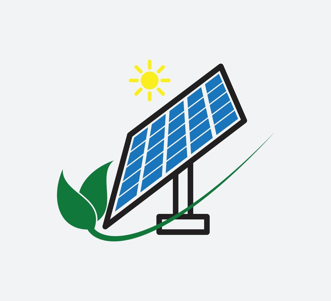 Design-Vorlage für Solarzellen-Symbol Vektor-Logo vektor