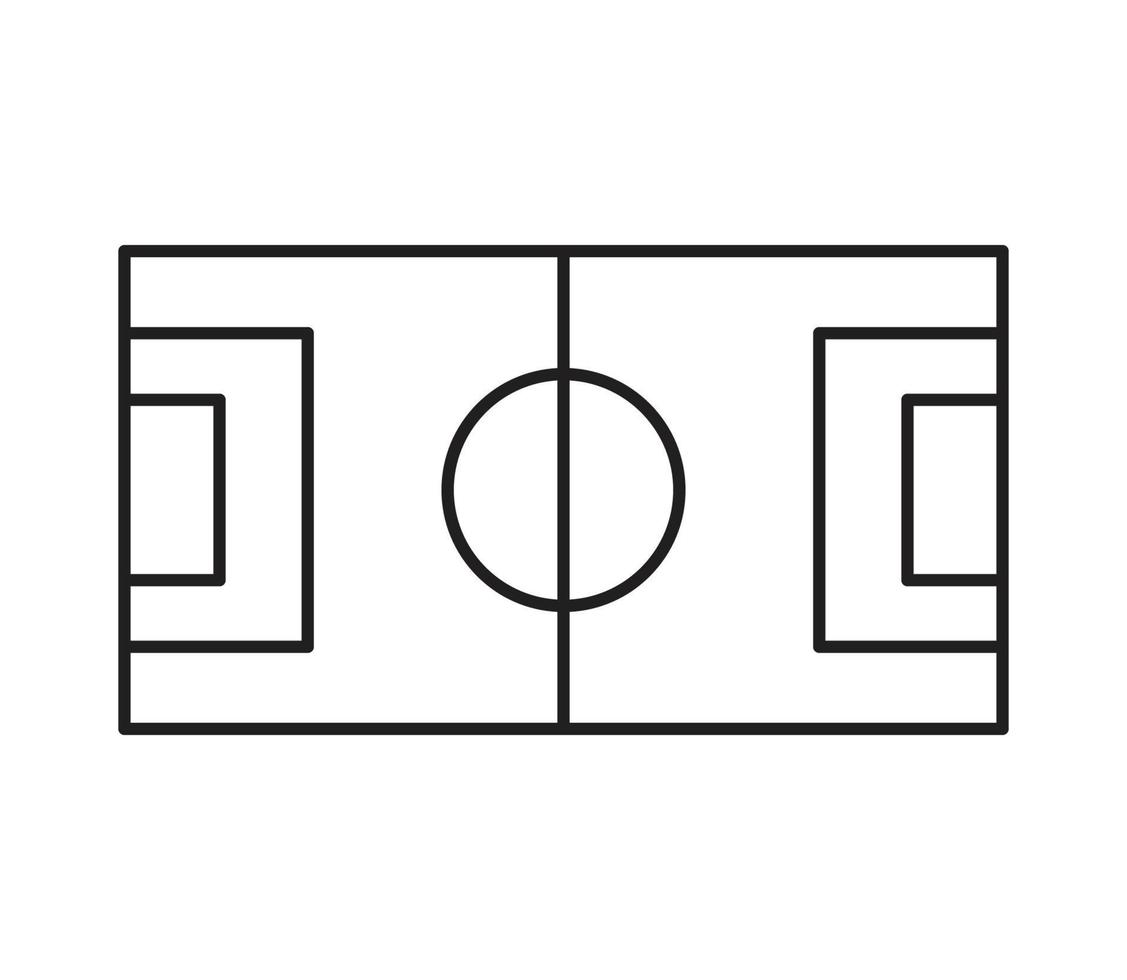 fotbollsplan ikon vektor logotypdesign