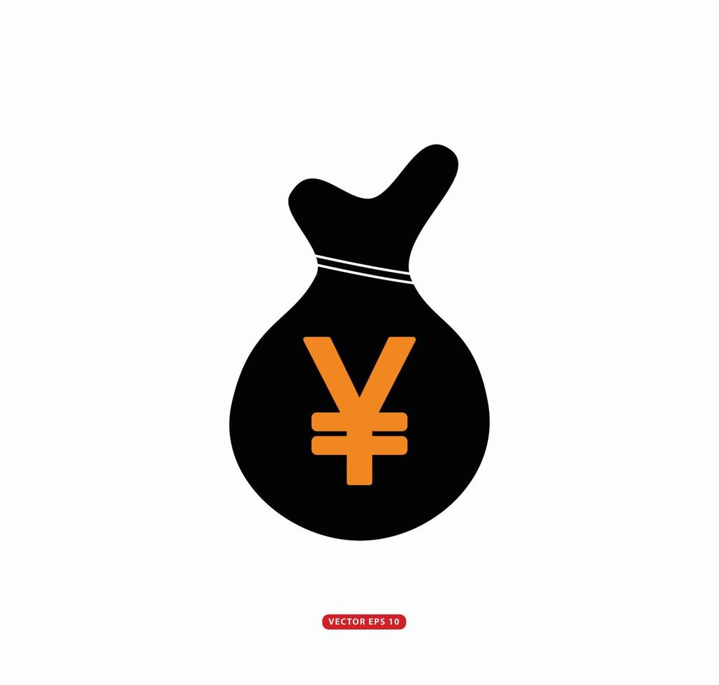 Geldsack-Symbol Vektor-Logo-Design-Vorlage vektor