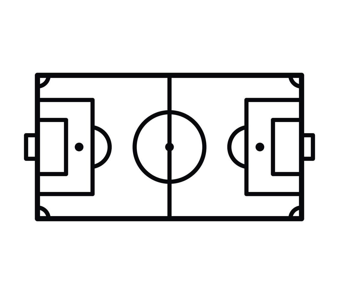 Fußballplatz-Symbol-Vektor-Logo-Design vektor