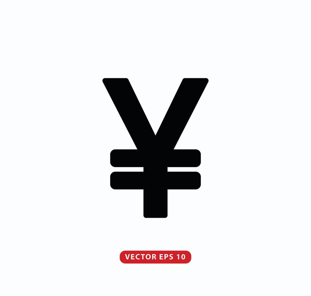 Yen-Symbol-Vektor-Geld-Logo-Design-Vorlage vektor