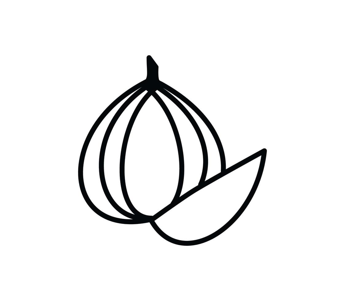 Knoblauch-Symbol Vektor-Logo-Design-Vorlage vektor