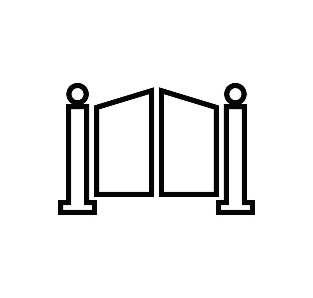 Zaun-Symbol-Vektor-Logo-Design-Illustration vektor