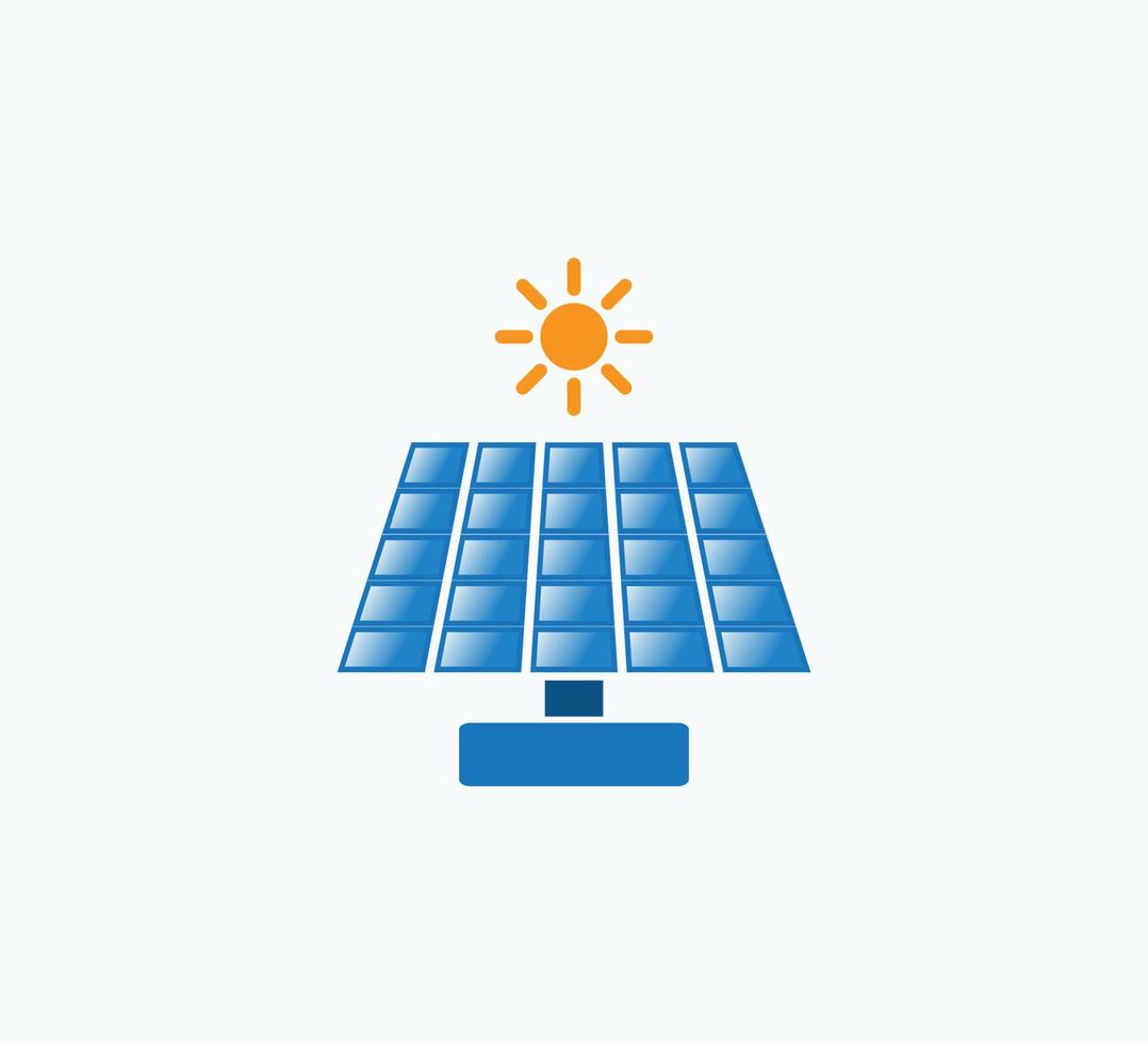 Design-Vorlage für Solarzellen-Symbol Vektor-Logo vektor