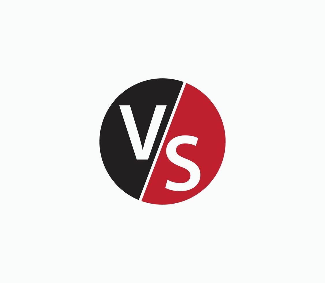 kontra eller vs logotyp designmall vektor