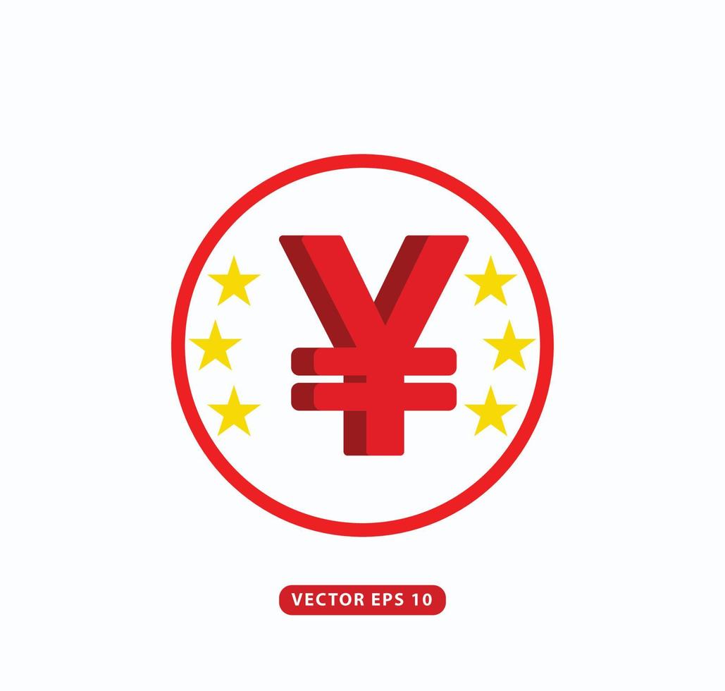 Yen-Symbol-Vektor-Geld-Logo-Design-Vorlage vektor