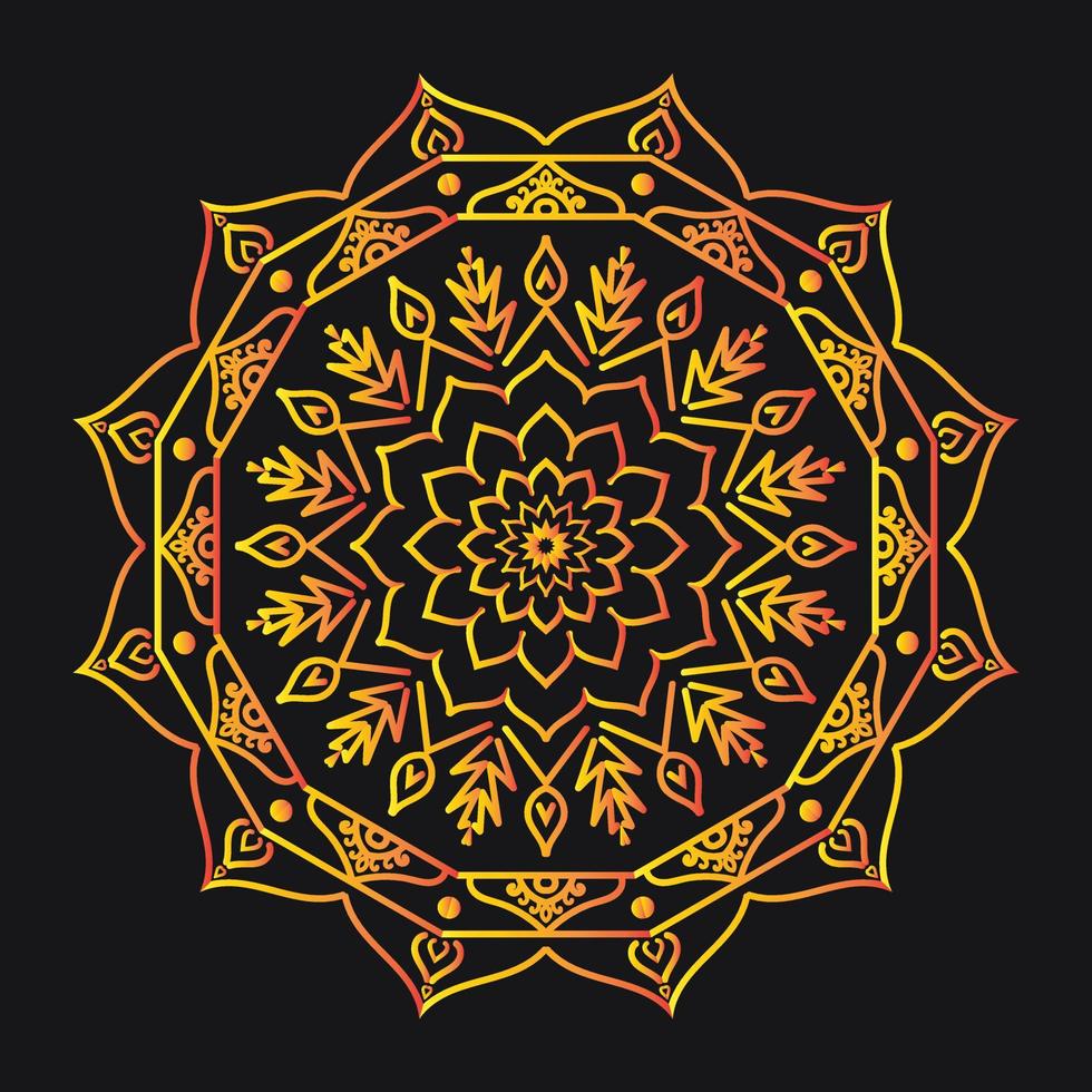 flower mandala nya målarbok design 2022 vektor