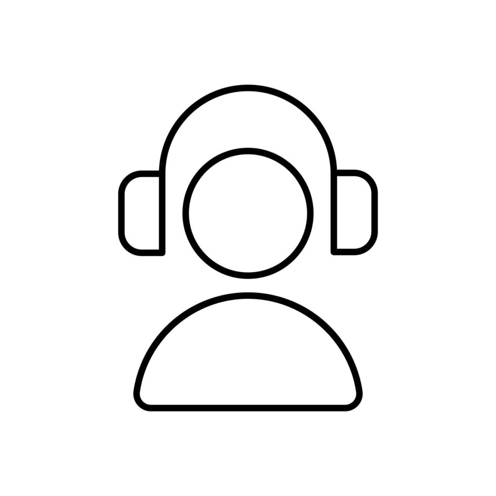 Musiklinie Vektorsymbol auf weißem Hintergrund hören vektor