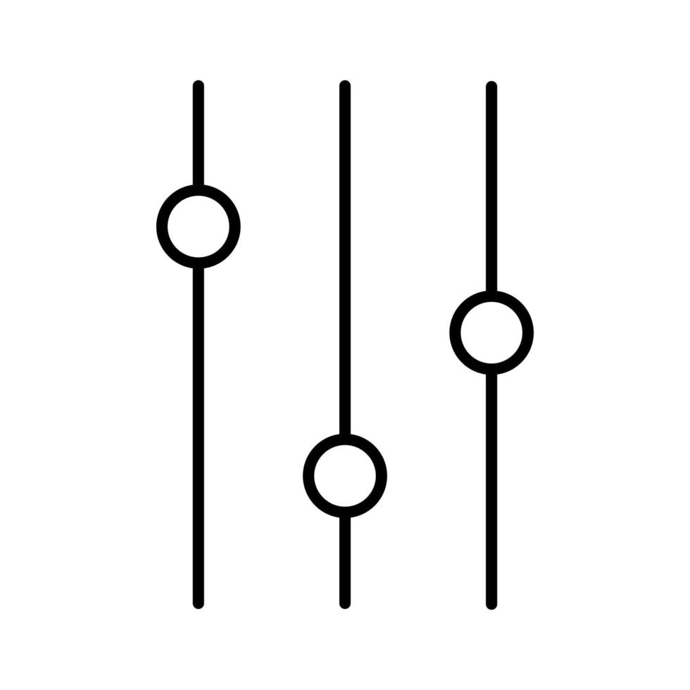 Audio-Steuerleitungsvektorsymbol auf weißem Hintergrund vektor